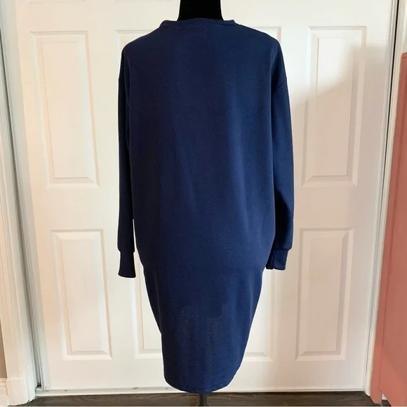 SHEIN Navy Blue Oversized Long Sleeve Tunic Dress - Picture 5 of 8